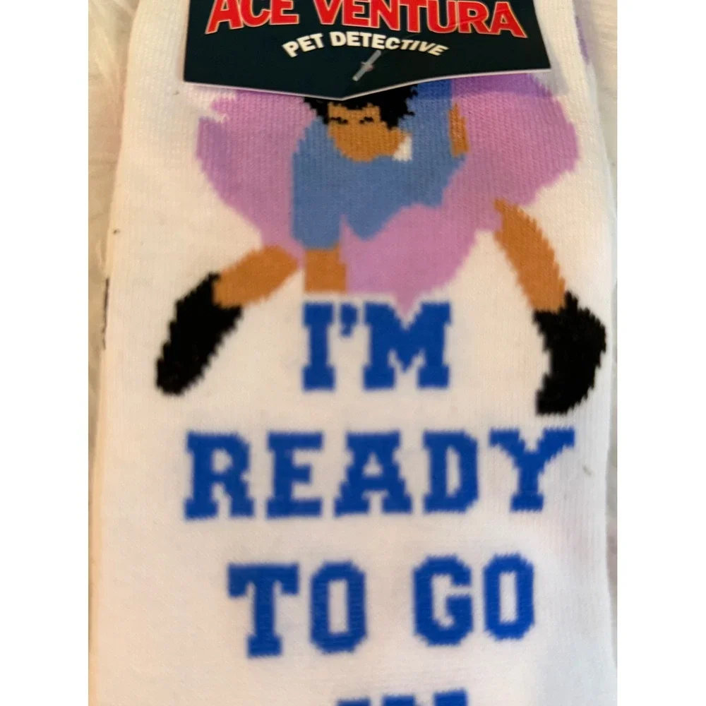 Ace Ventura Pet Detective Jim Carrey Tutu Novelty Crew Socks US 7-12 AVF301